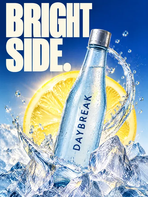 A campaign in cool blue
